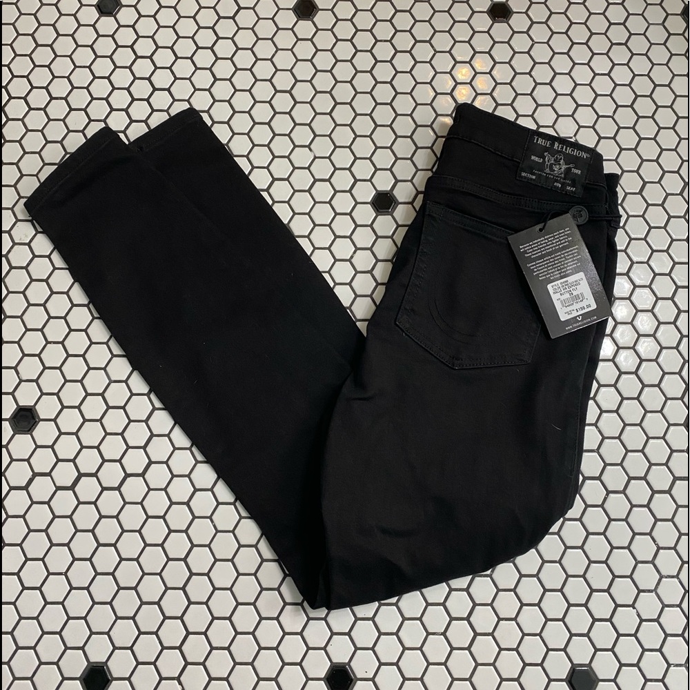 NWT true religion Halle high rise button super skinny 29